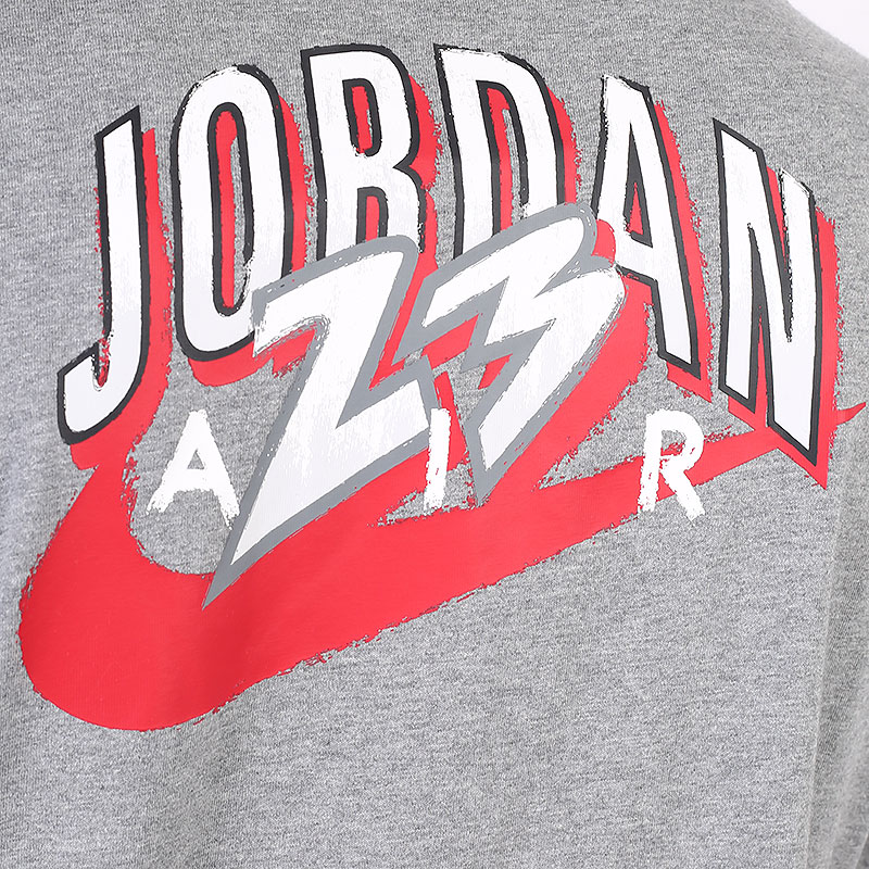 мужская серая футболка Jordan 23 Swoosh Short Sleeve Crew CZ8378-091 - цена, описание, фото 5